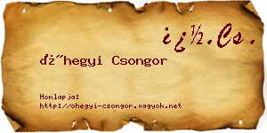 Óhegyi Csongor névjegykártya
