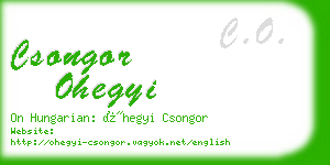 csongor ohegyi business card